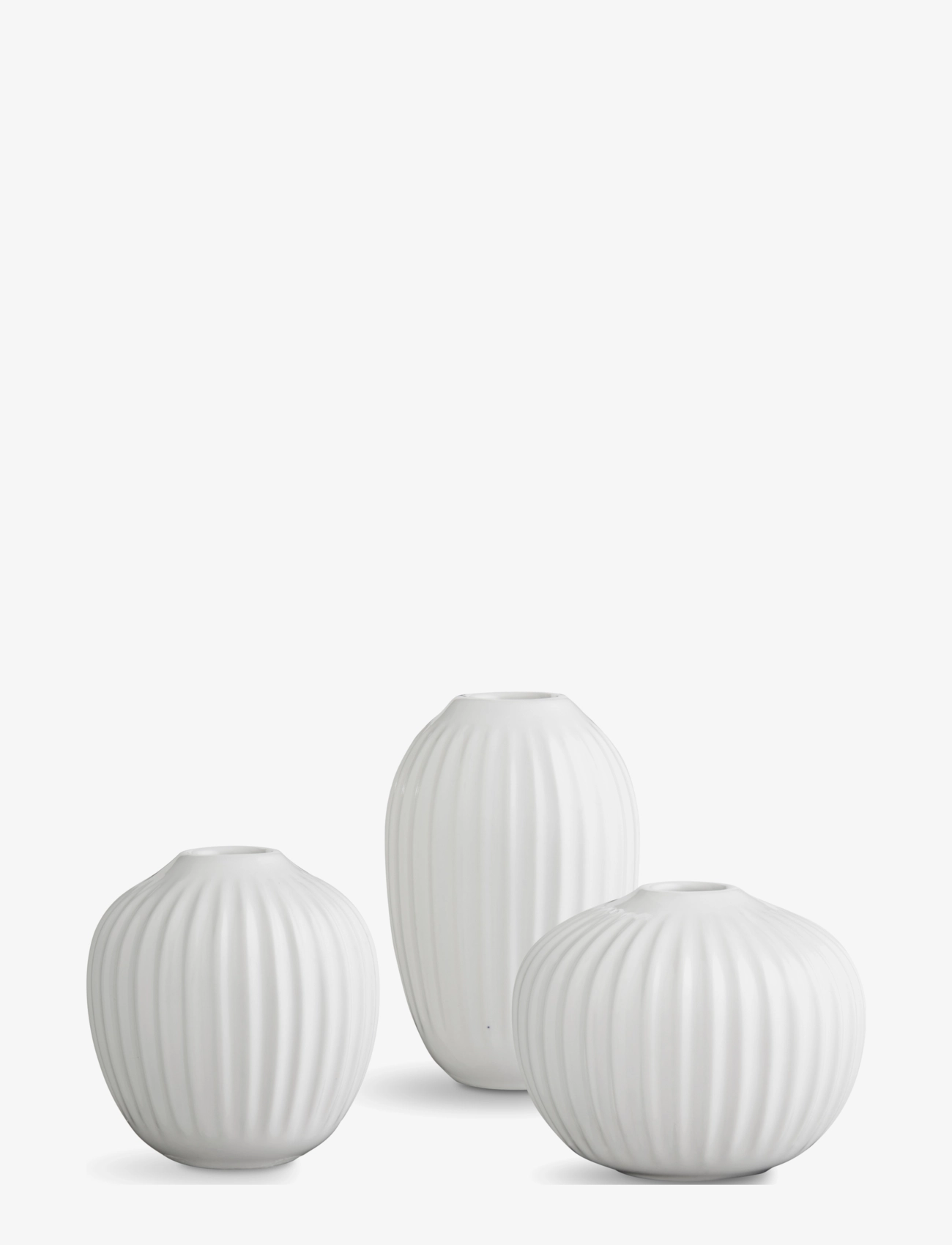 KÄHLER Hammershøi Vase Miniature Hvid 3 Stk. Weiß - One Size - Unisex