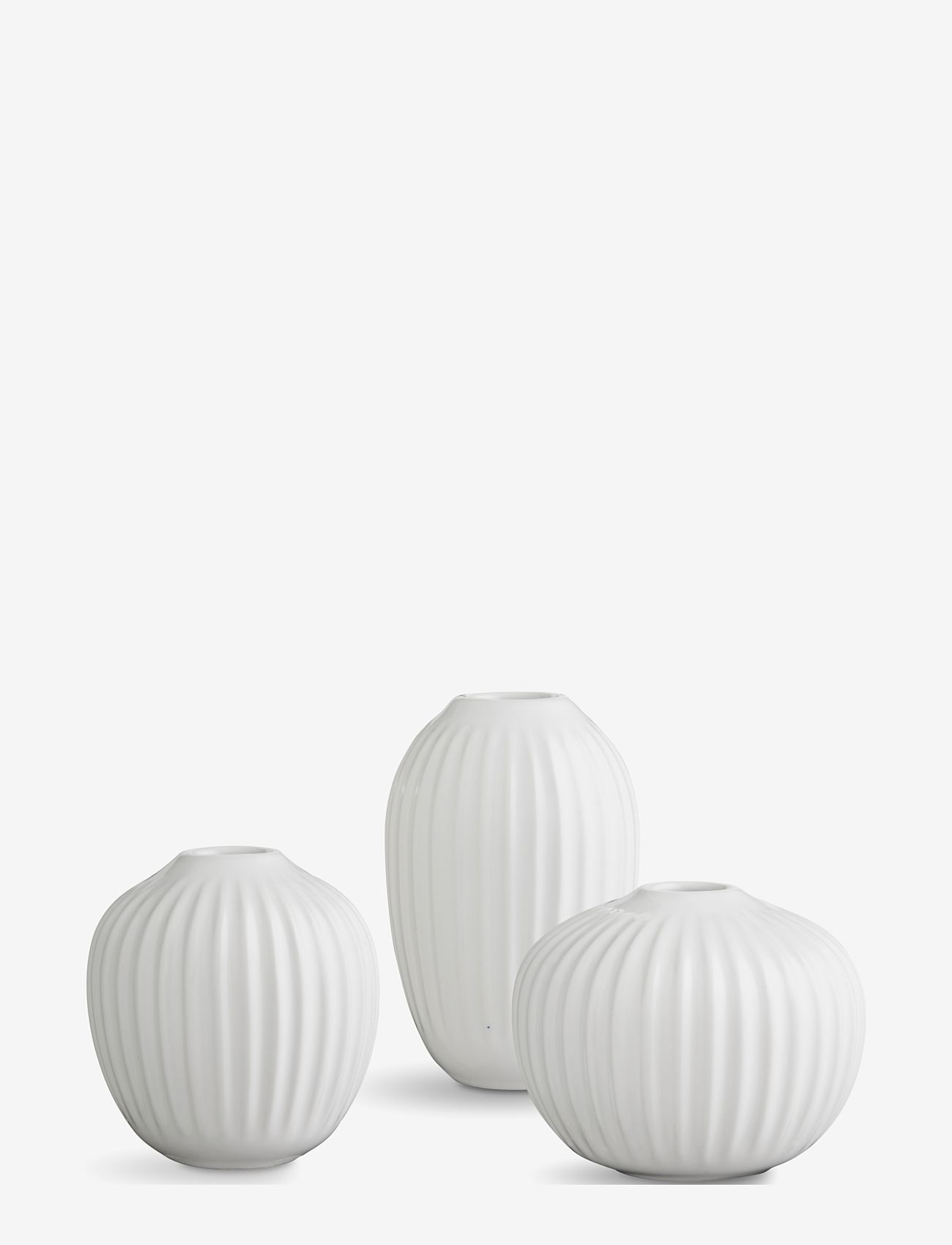 Kähler - Hammershøi Vase miniature white 3 pcs. - pienet maljakot - white - 0