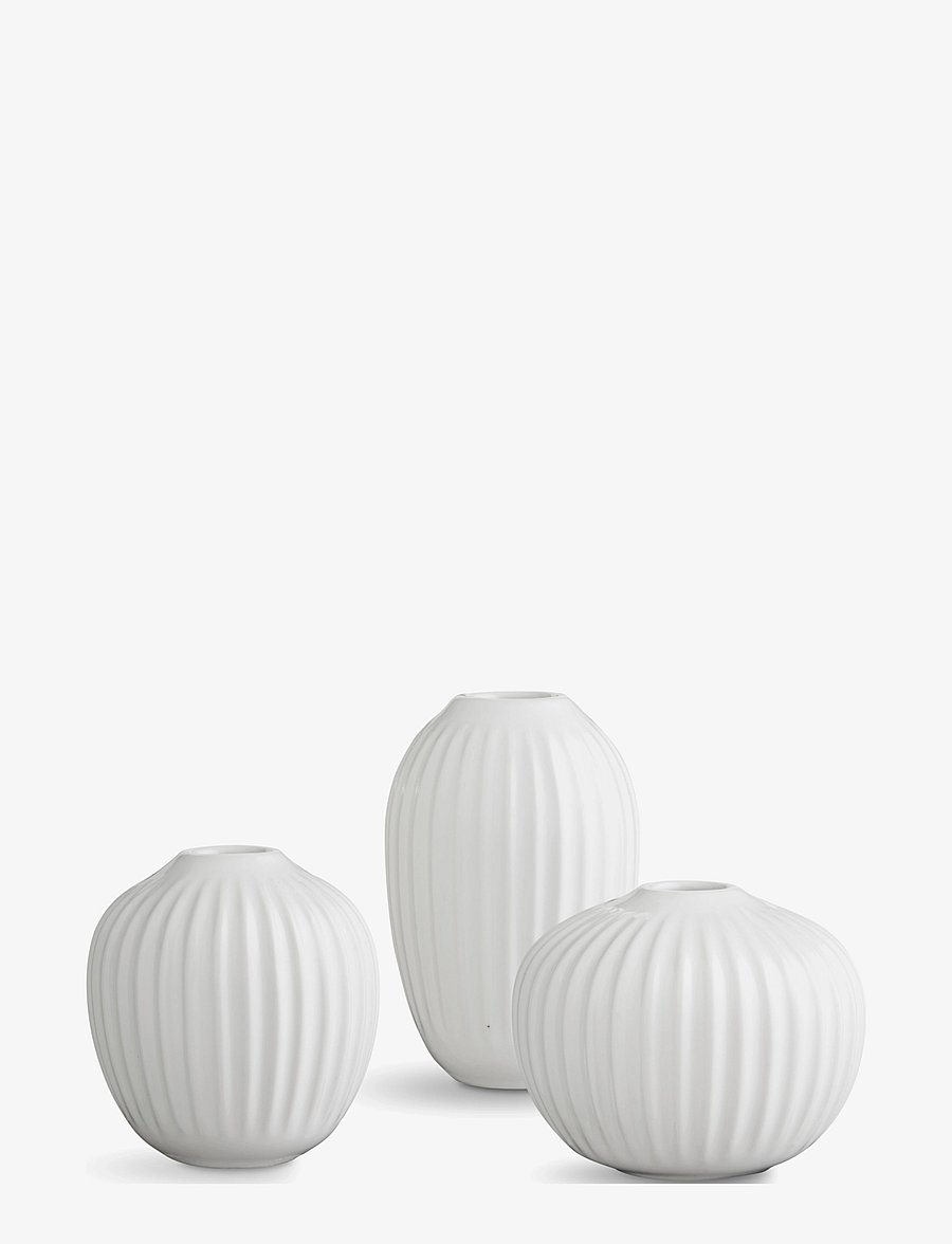 Kähler - Hammershøi Vase miniature white 3 pcs. - vasen - white - 0