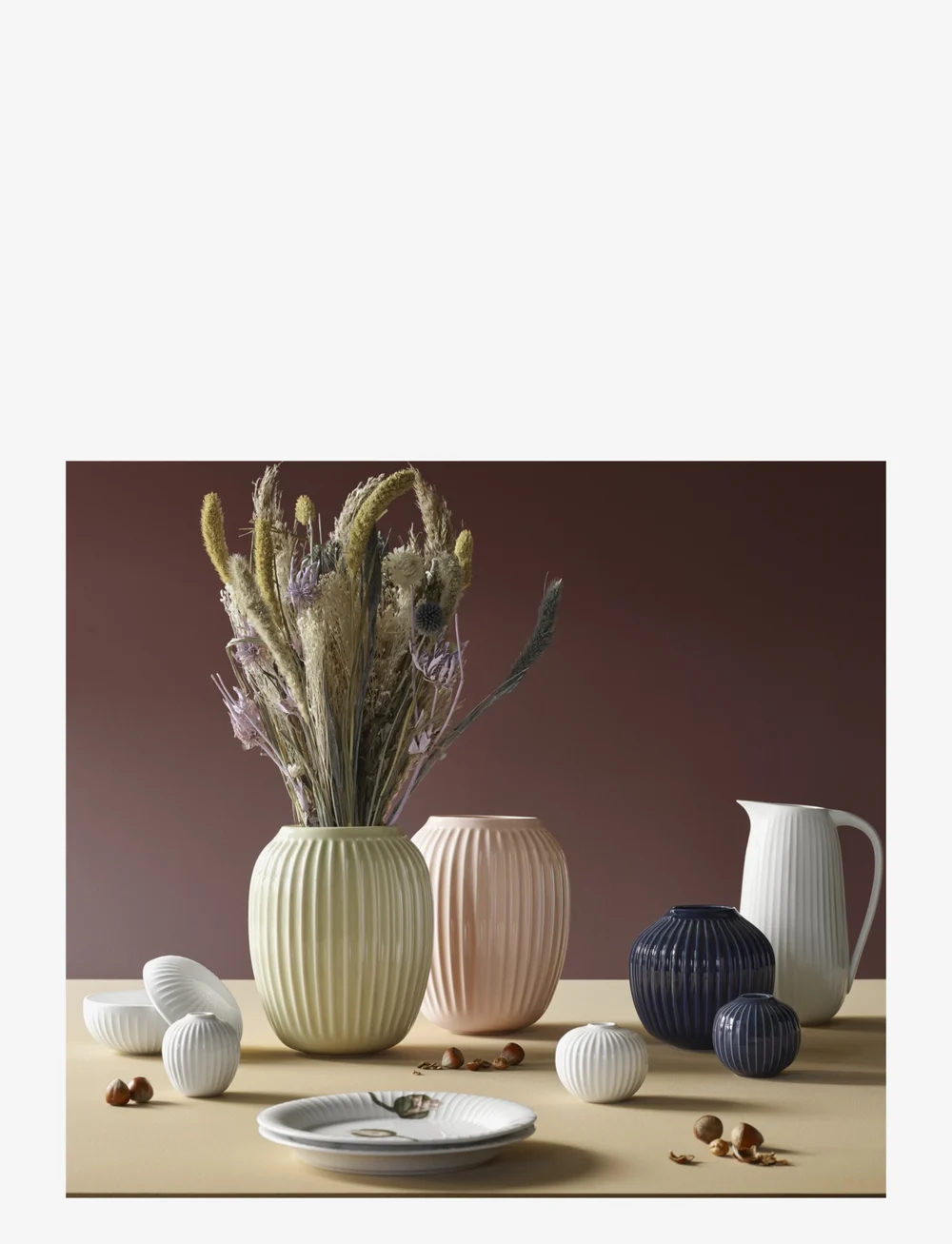 Kähler - Hammershøi Vase miniature green 3 pcs. - vasar - green - 1