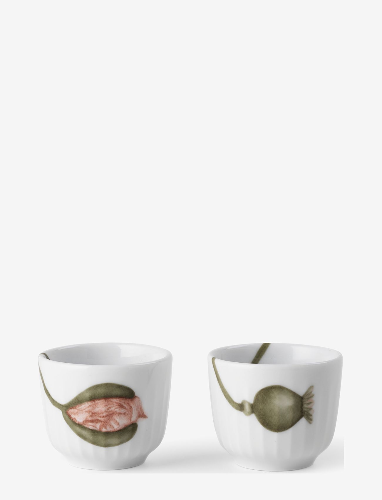 Kähler - Hammershøi Poppy Egg cup Ø5 cm w. deco 2 pcs. - munakupit - white w. deco - 0
