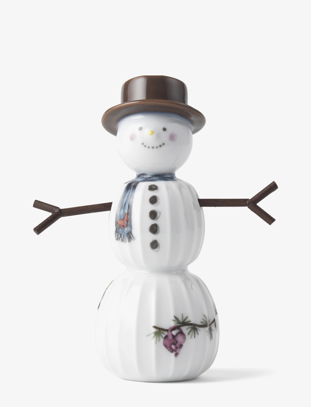 Kähler Hammershøi Christmas Snowman H11.5 white w. deco - Einrichtung - WHITE W. DECO / multi
