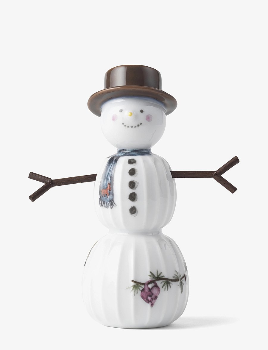 Kähler - Hammershøi Christmas Snowman H11.5 white w. deco - white w. deco - 0