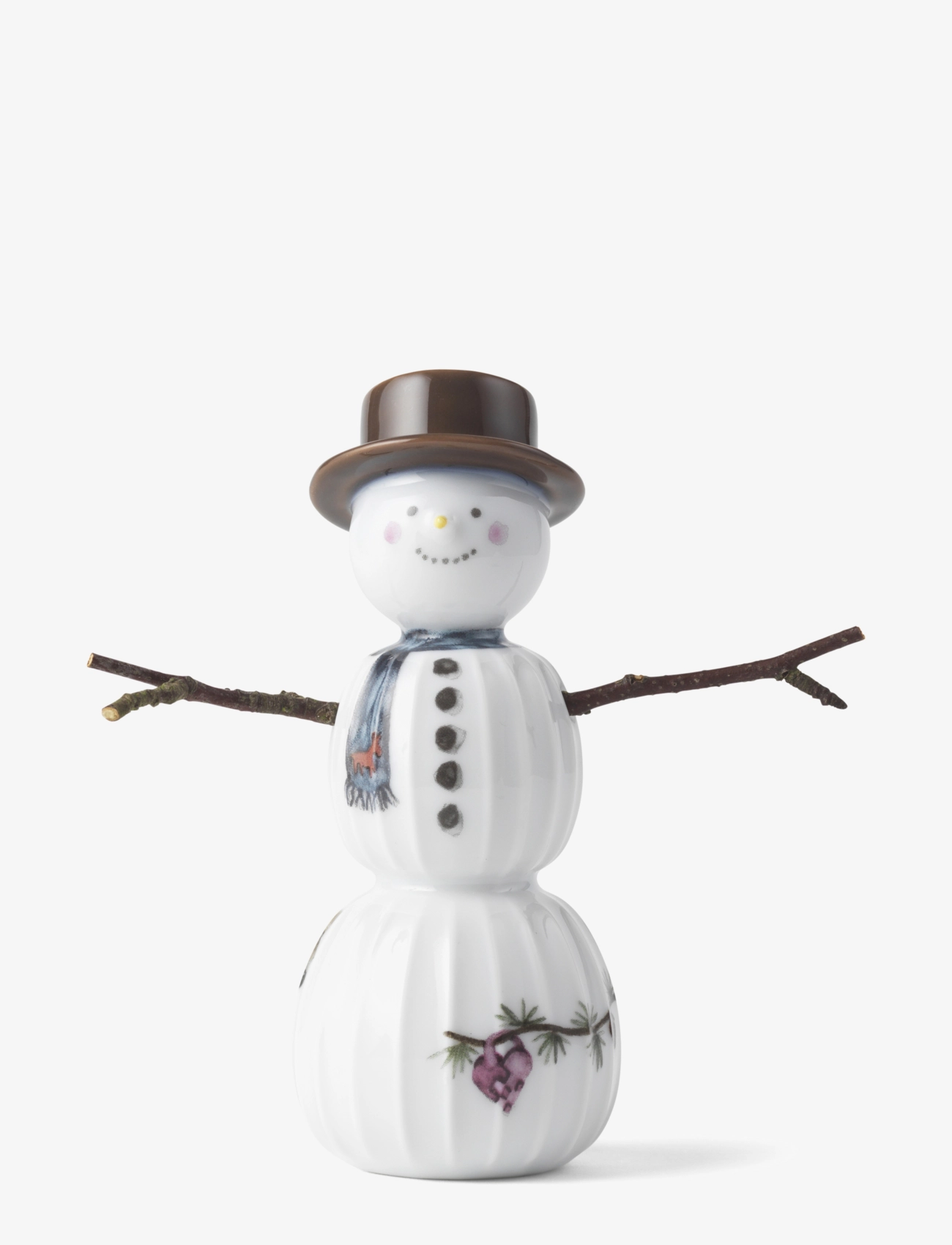 Kähler - Hammershøi Christmas Snowman H11.5 white w. deco - white w. deco - 1