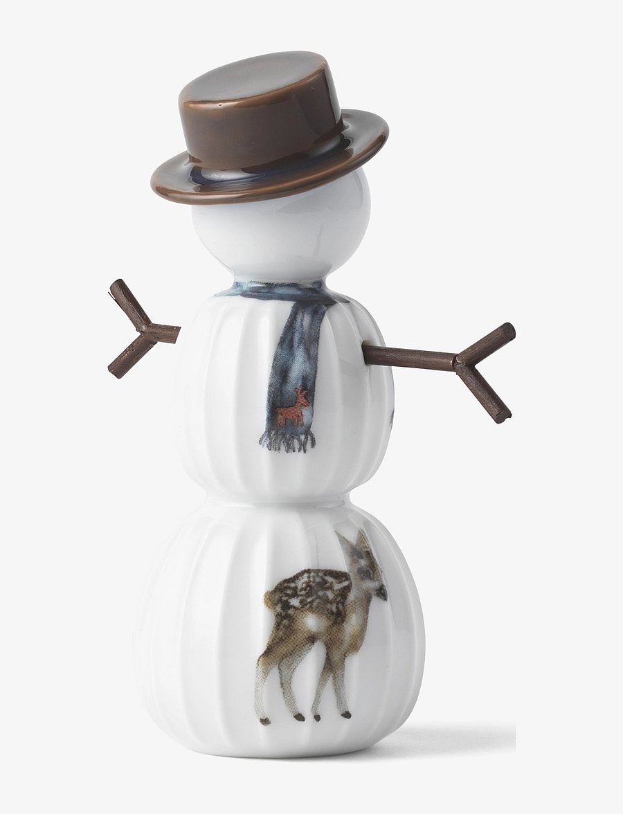 Kähler - Hammershøi Christmas Snowman H11.5 white w. deco - white w. deco - 2
