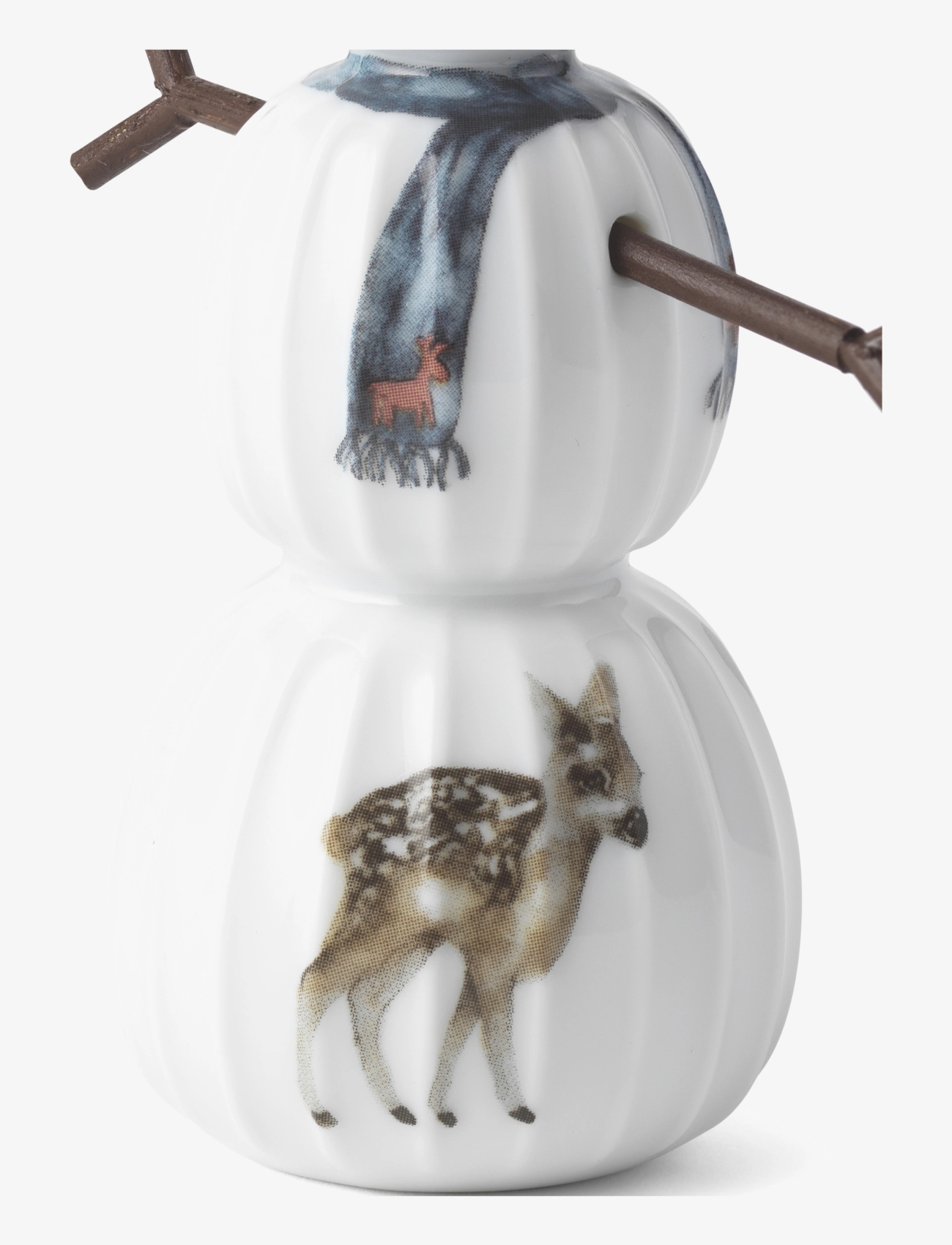 Kähler - Hammershøi Christmas Snowman H11.5 white w. deco - white w. deco - 3