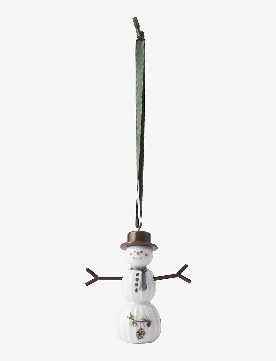 Kähler - Hammershøi Christmas Snowman hanging variant H9.5 white w. deco - white w. deco - 1