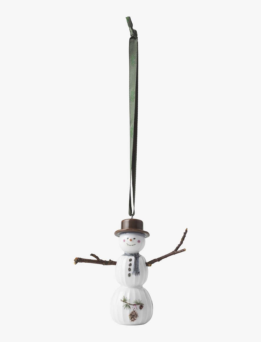 Kähler - Hammershøi Christmas Snowman hanging variant H9.5 white w. deco - white w. deco - 2