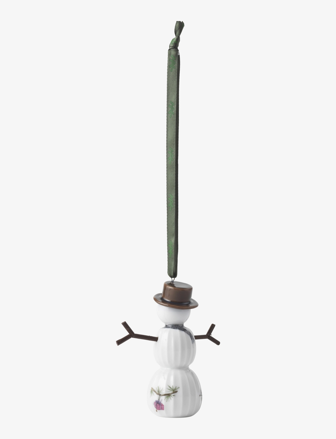 Kähler - Hammershøi Christmas Snowman hanging variant H9.5 white w. deco - white w. deco - 3