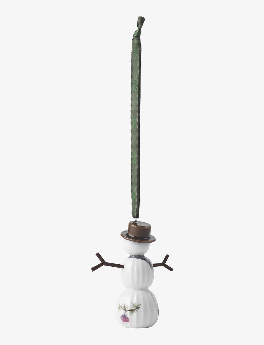 Kähler - Hammershøi Christmas Snowman hanging variant H9.5 white w. deco - white w. deco - 3