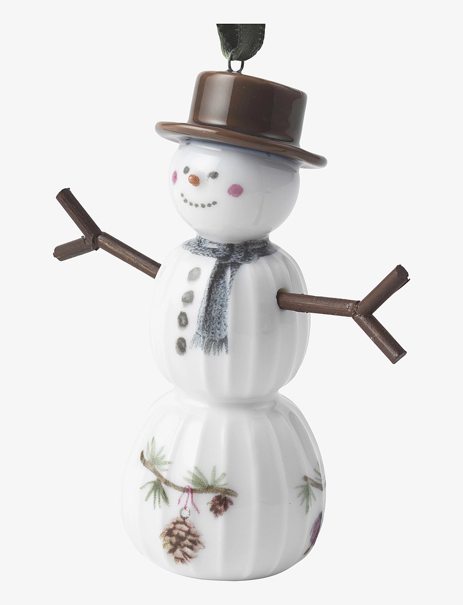 Kähler - Hammershøi Christmas Snowman hanging variant H9.5 white w. deco - white w. deco - 4