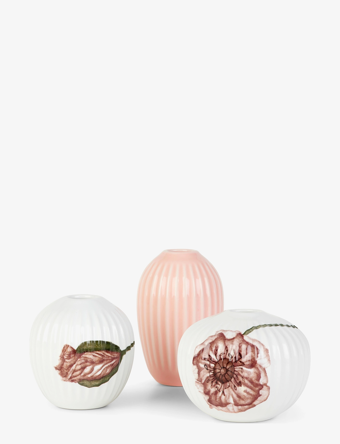 KÄHLER Hammershøi Poppy Vase Miniature M. Deko 3 Stk. Weiß - One Size - Unisex