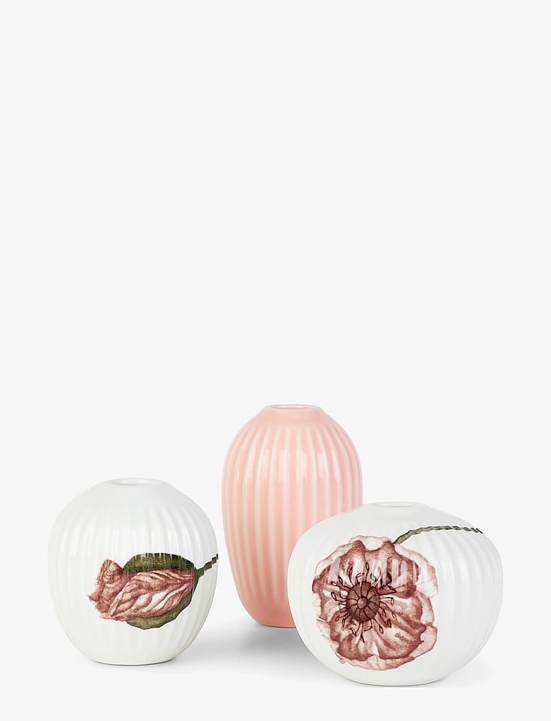 Kähler - Hammershøi Poppy Vase miniature w. deco 3 pcs. - sünnipäevakingitused - white w. deco - 0