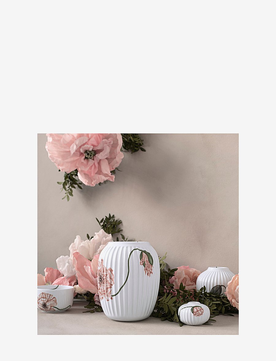Kähler - Hammershøi Poppy Candle holder w. deco - küünlaalused ja küünlajalad - white w. deco - 1