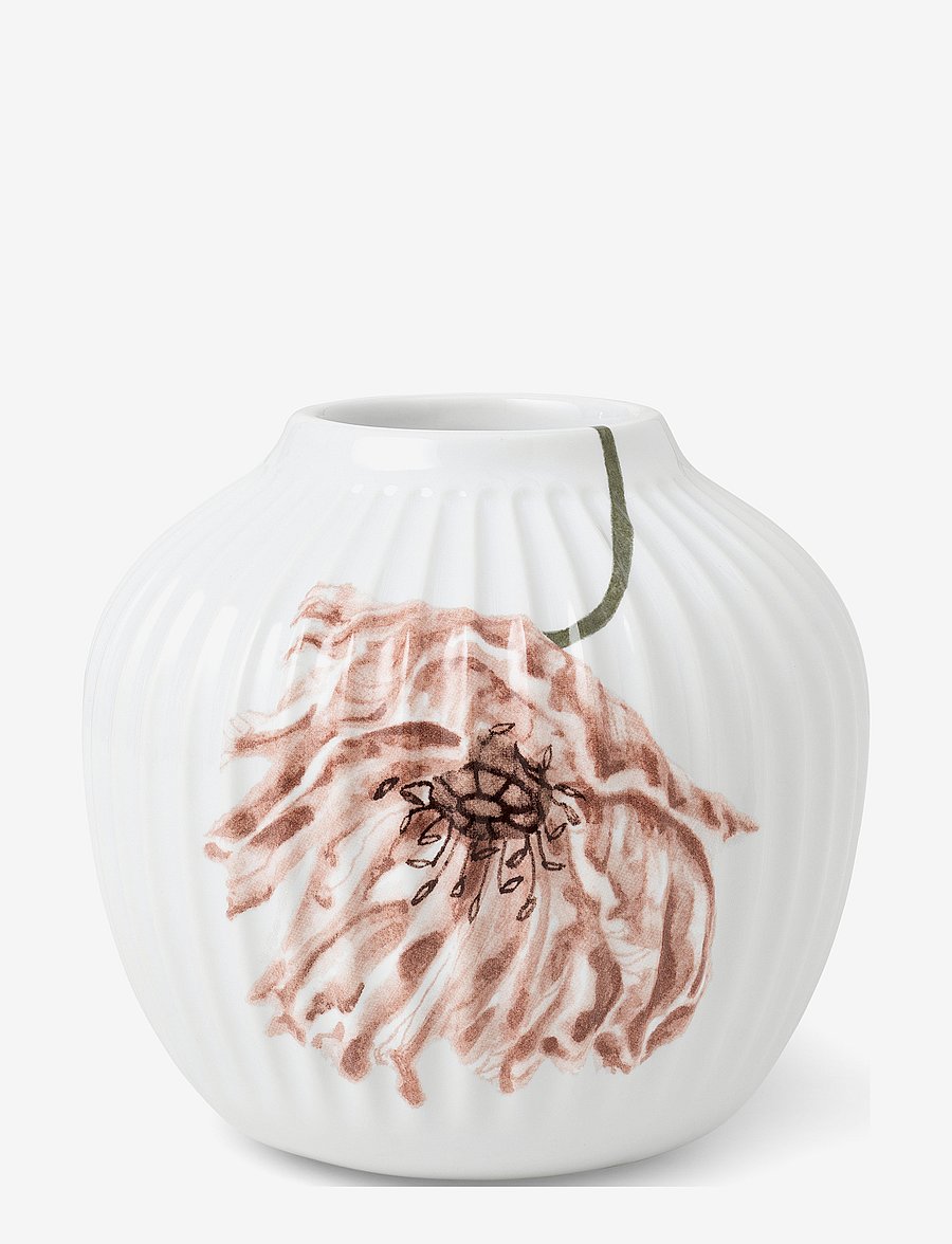 Kähler - Hammershøi Poppy Vase w. deco - white w. deco - 0