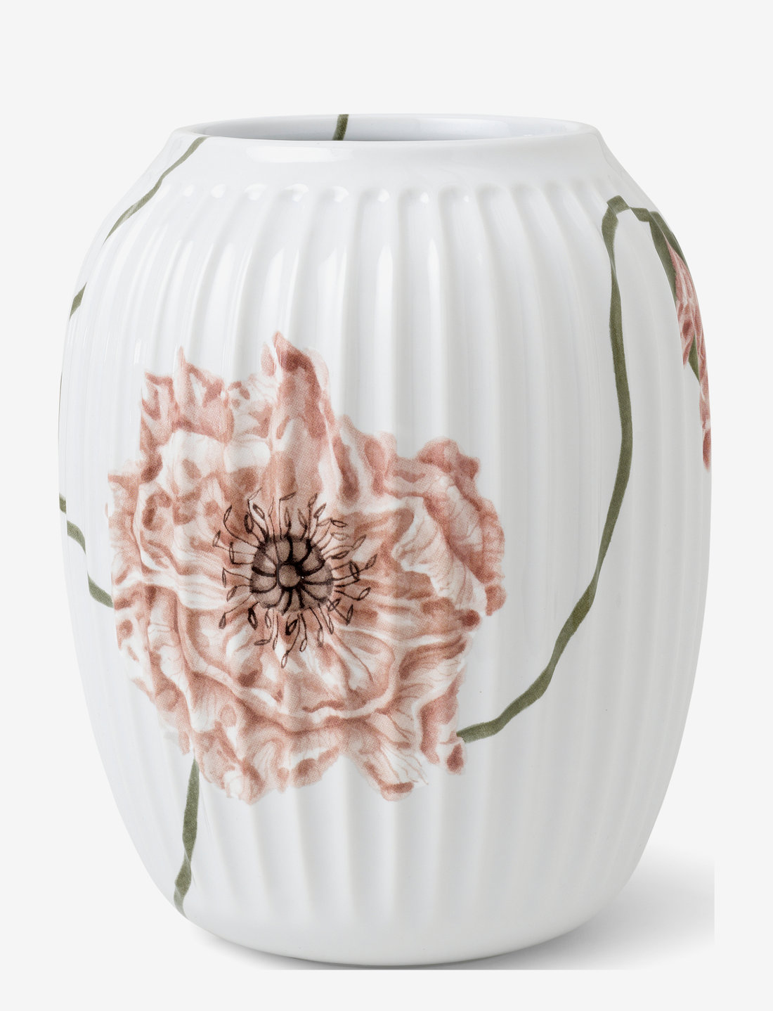 Kähler - Hammershøi Poppy Vase w. deco - vaasid - white w. deco - 0