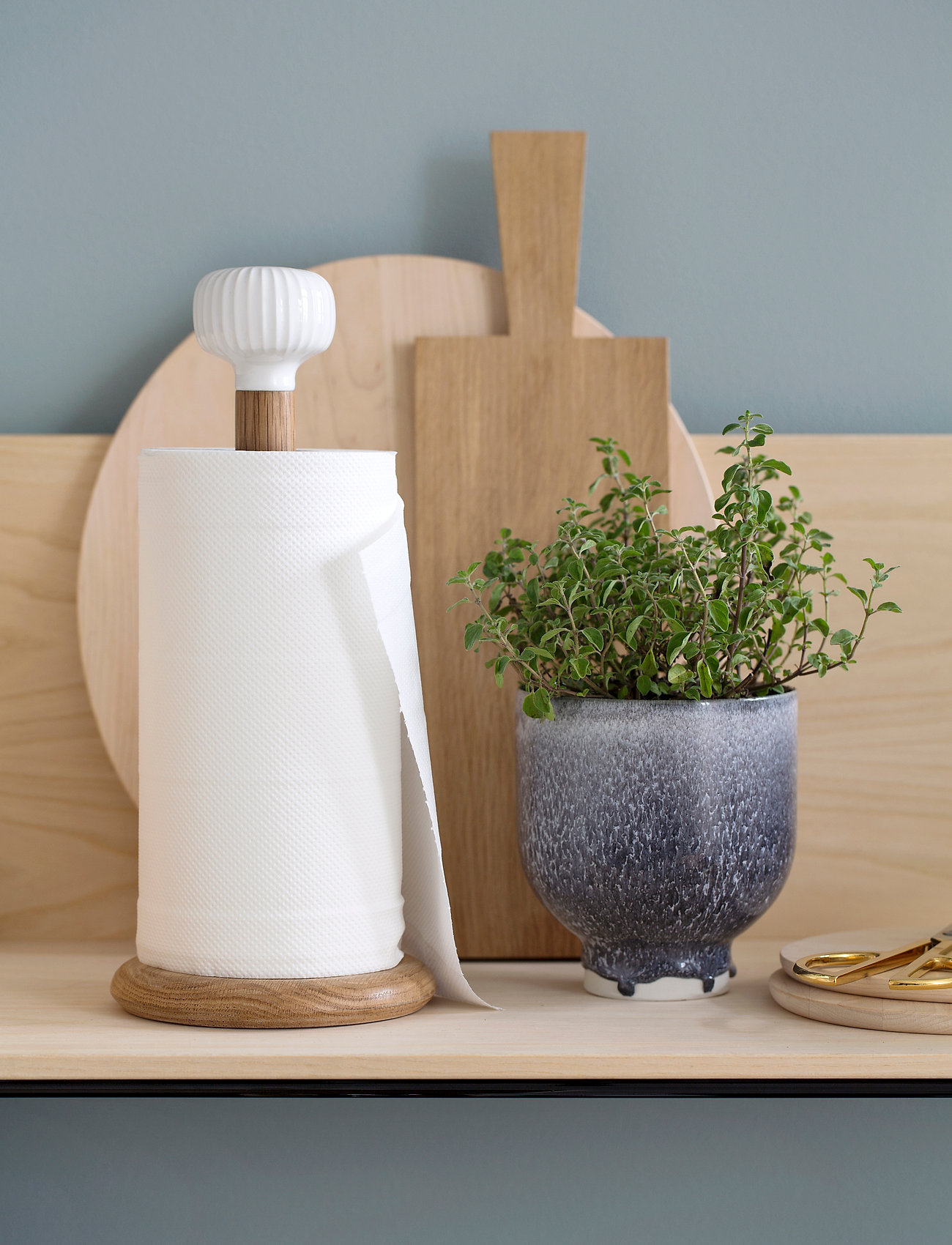 Kähler Hammershøi Køkkenrulleholder, Ø14X31.5 cm, Kitchen, Weiß - Household Paperholder, Homeware