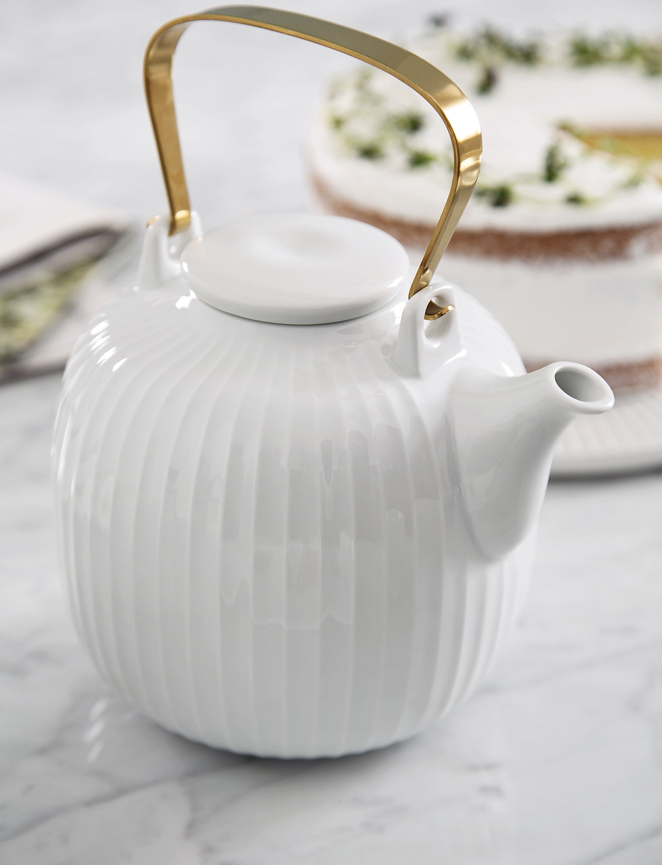 Kähler Hammershøi Tekande 1,2 L, 1.2 Jugs & Carafes, Weiß - Teapots, Homeware