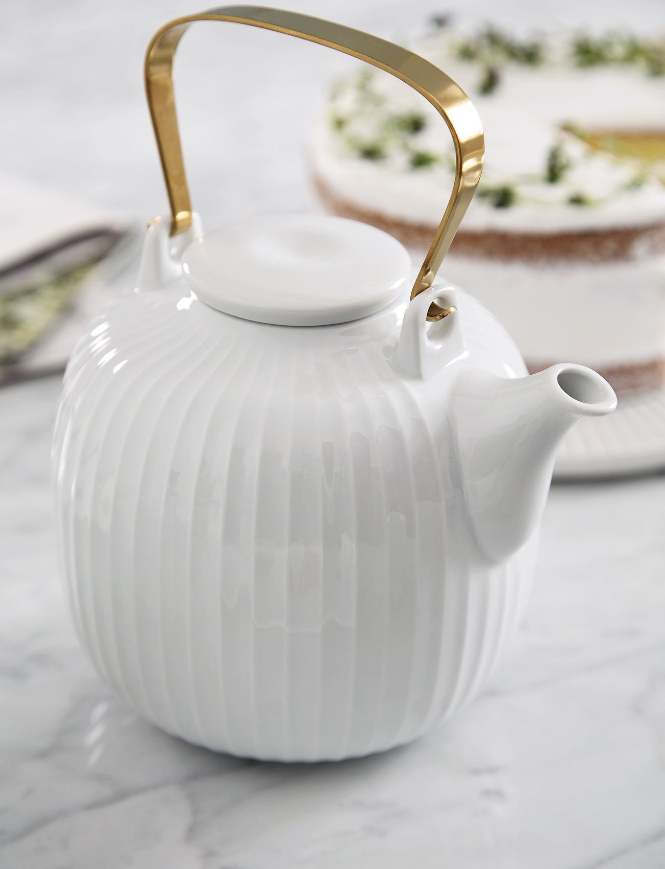 Kähler - Hammershøi Teapot 1,2 l - teekannen - white - 1