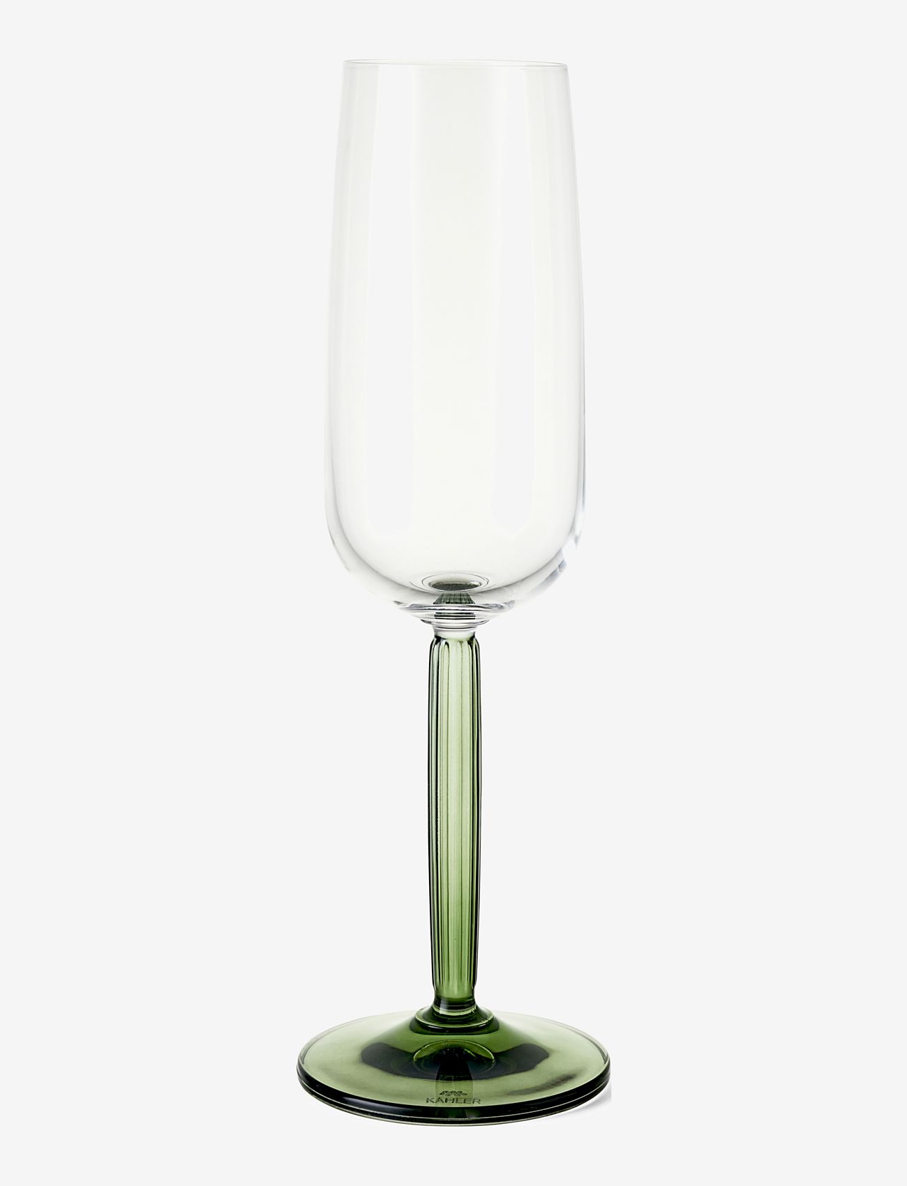 Kähler - Hammershøi Champagne Glass 24 cl green 2 pcs. - champagne glasses - green - 0