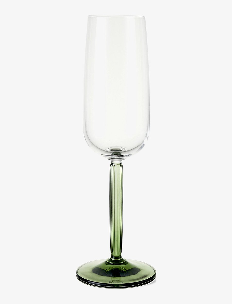 Kähler - Hammershøi Champagne Glass 24 cl green 2 pcs. - Šampanjaklaasid - green - 2