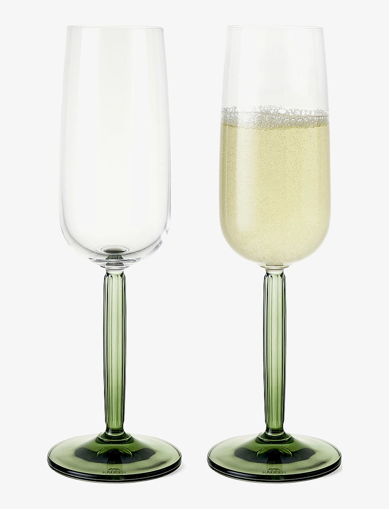 Kähler - Hammershøi Champagne Glass 24 cl green 2 pcs. - die niedrigsten preise - green - 0