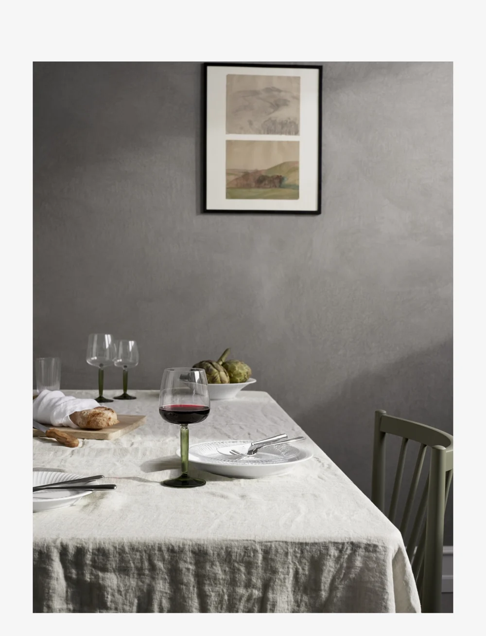 Kähler - Hammershøi Red Wine Glass 49 cl green 2 pcs. - punase veini pokaalid - green - 5