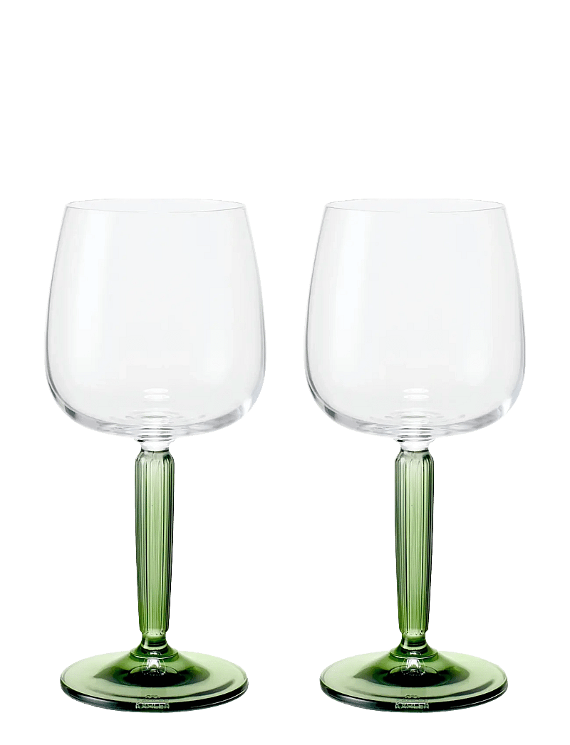 Kähler - Hammershøi White Wine Glass 35 cl green 2 pcs. - valge veini pokaalid - green - 0