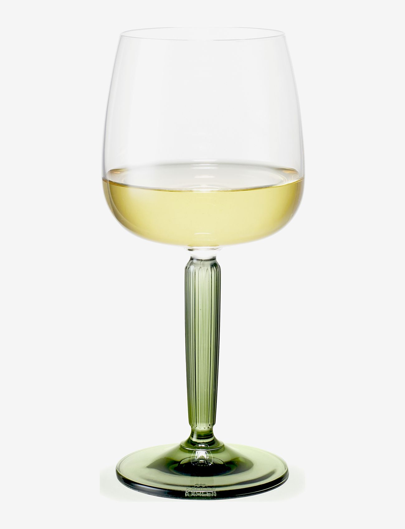 Kähler - Hammershøi White Wine Glass 35 cl green 2 pcs. - white wine glasses - green - 1
