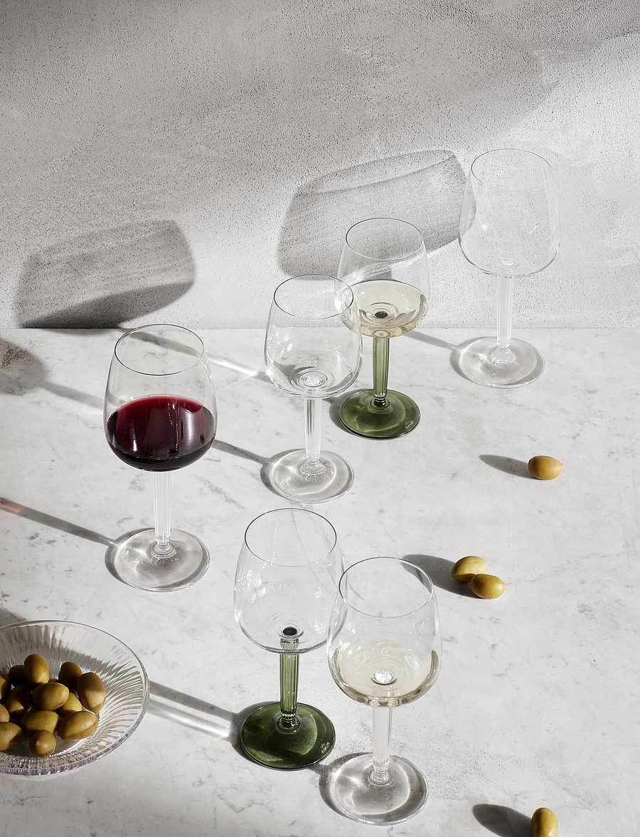 Kähler - Hammershøi White Wine Glass 35 cl green 2 pcs. - weißweingläser - green - 5
