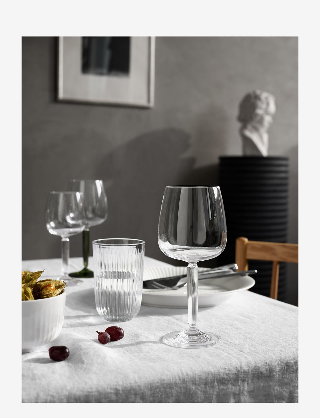 Kähler - Hammershøi Hvidvinsglas 35 cl klar 2 stk. - hvidvinsglas - clear - 5
