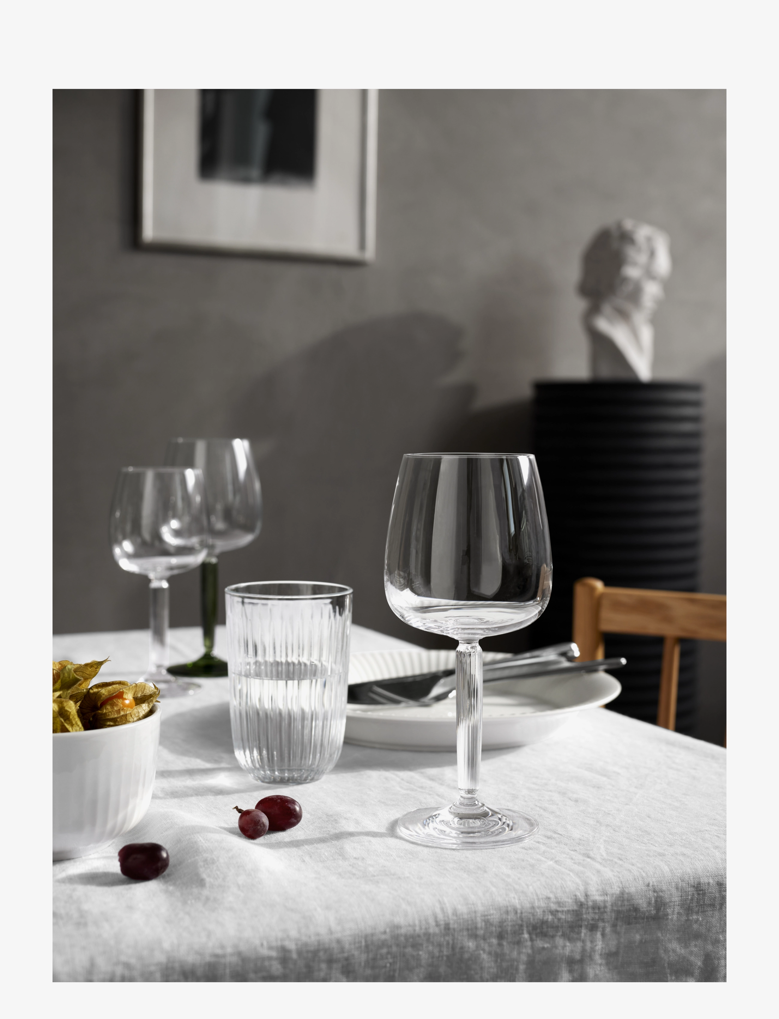 Kähler - Hammershøi White Wine Glass 35 cl clear 2 pcs. - white wine glasses - clear - 5