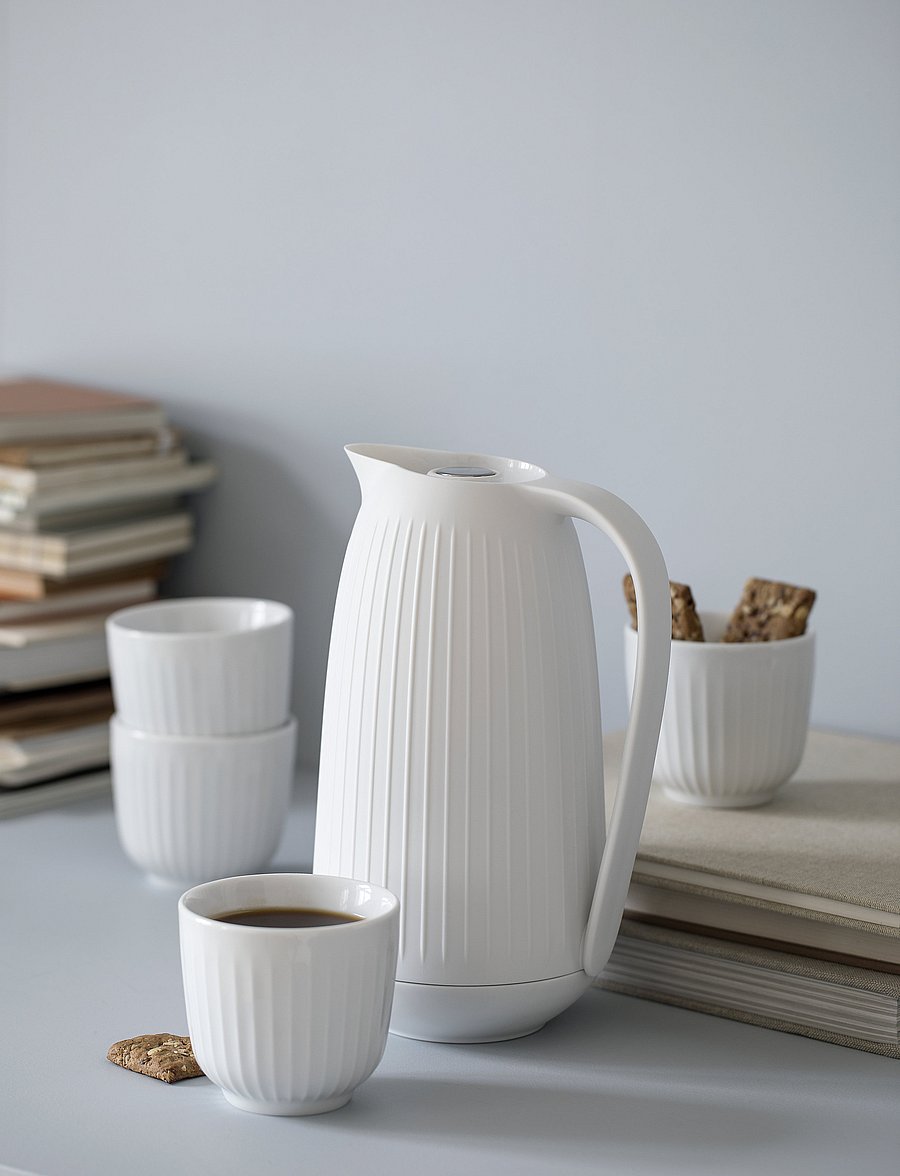 Kähler - Hammershøi Thermos jug 1,0 l - thermoskannen - white - 0