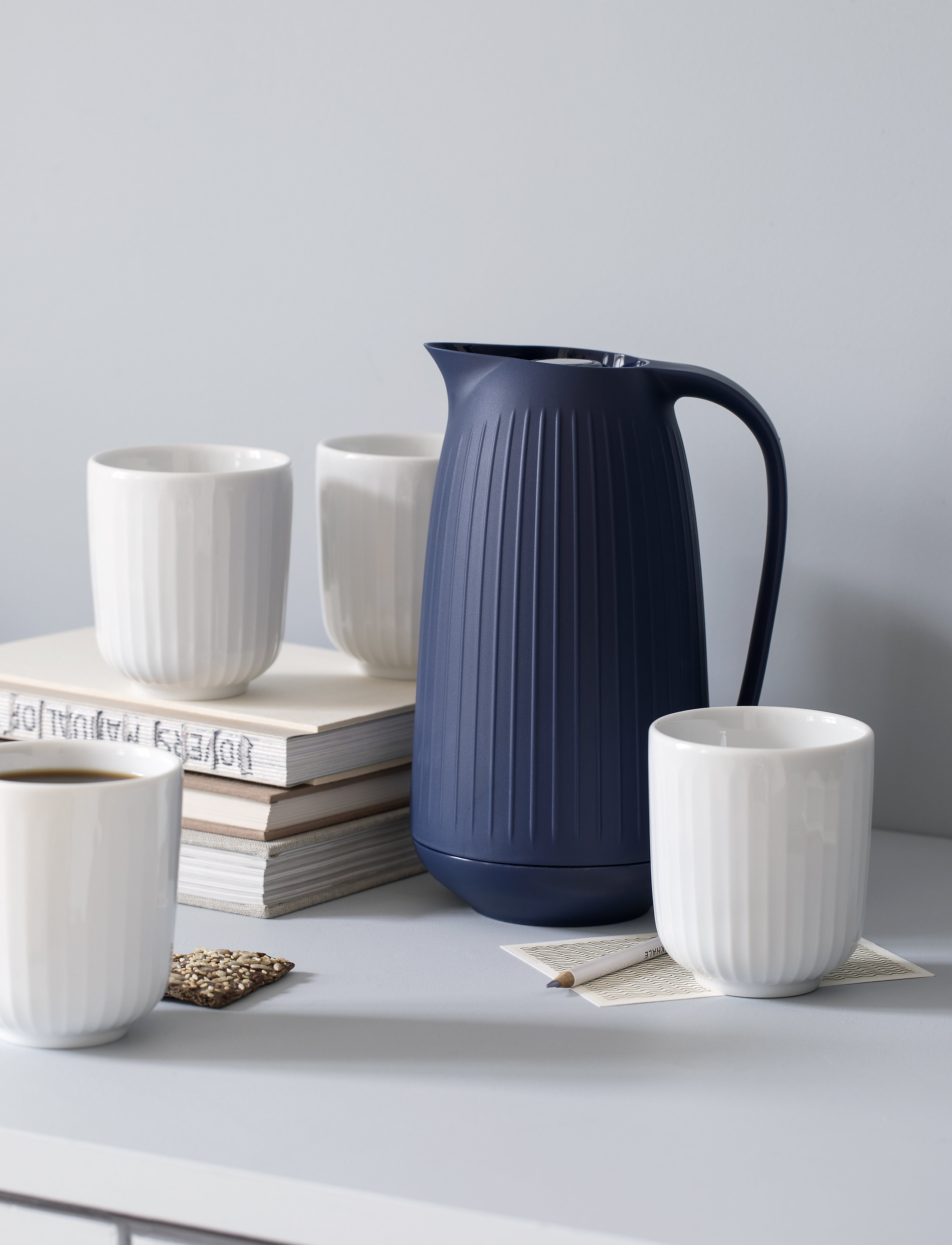 Kähler Hammershøi Termokande 1,0 L, 1 Jugs & Carafes, Blau - Thermal Homeware