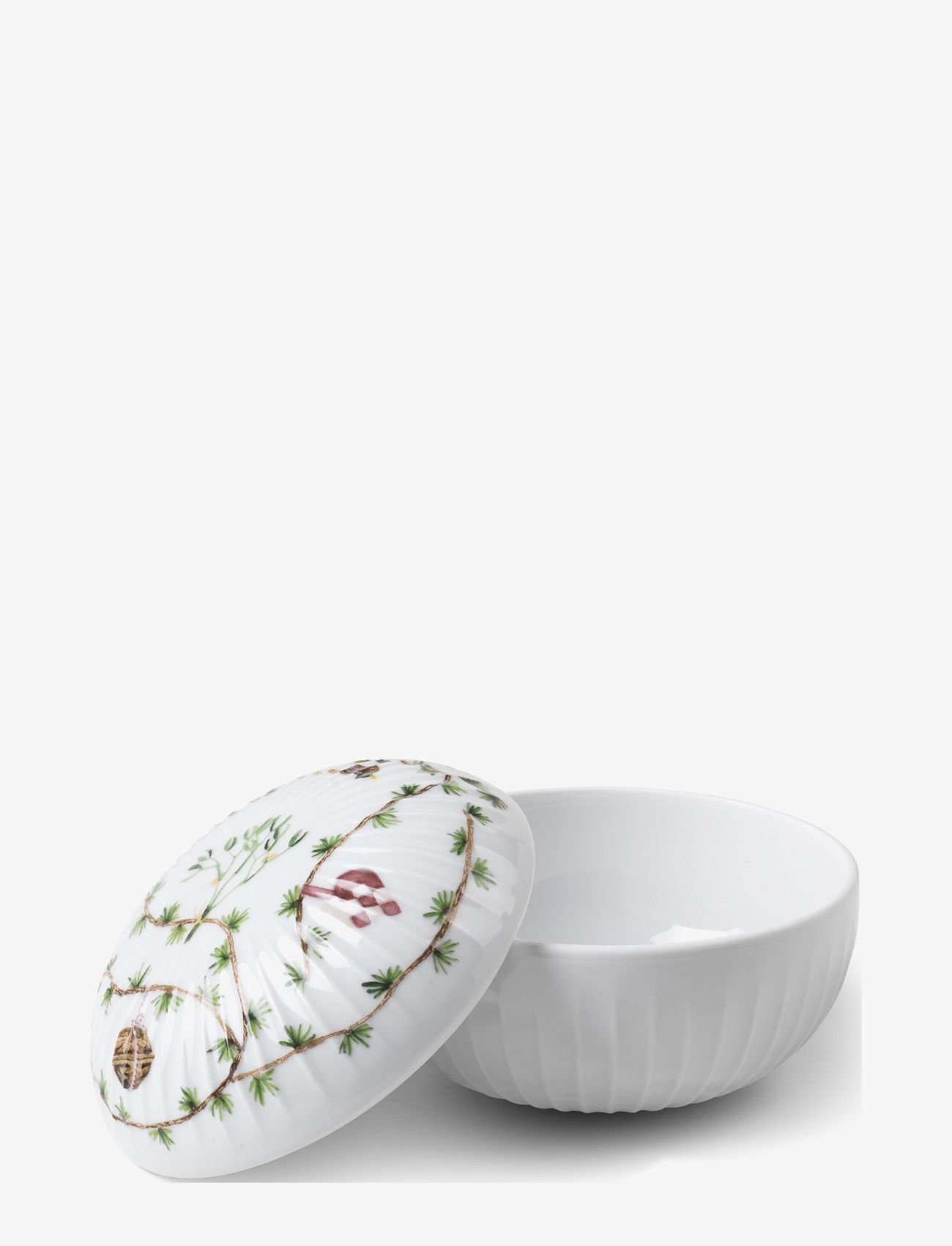 Kähler - Hammershøi Christmas Bonbonniere Ø12 cm white w. deco - dekoschalen - white w. deco - 1