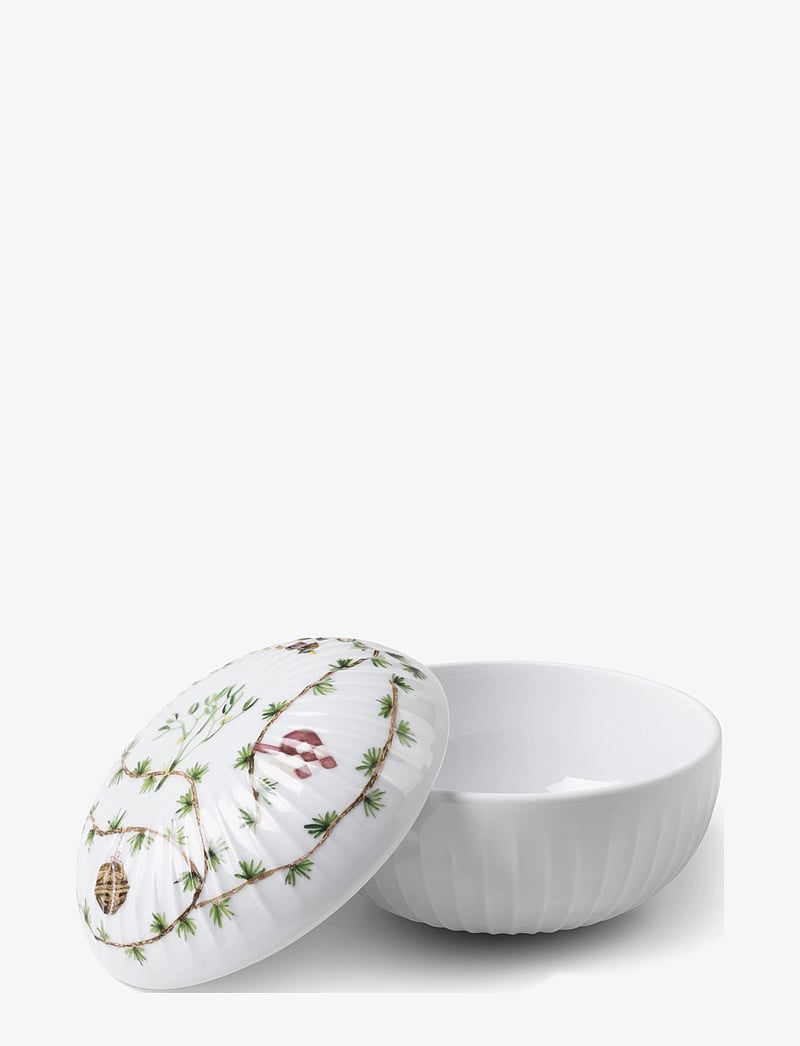 Kähler - Hammershøi Christmas Bonbonnière Ø12 cm white w. deco - home - white w. deco - 1