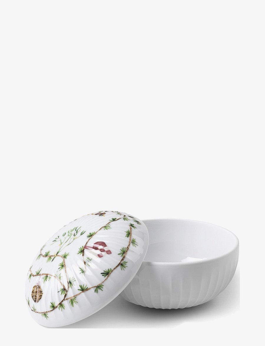 Kähler - Hammershøi Christmas Bonbonniere Ø12 cm white w. deco - dekoratiivsed vaagnad - white w. deco - 1