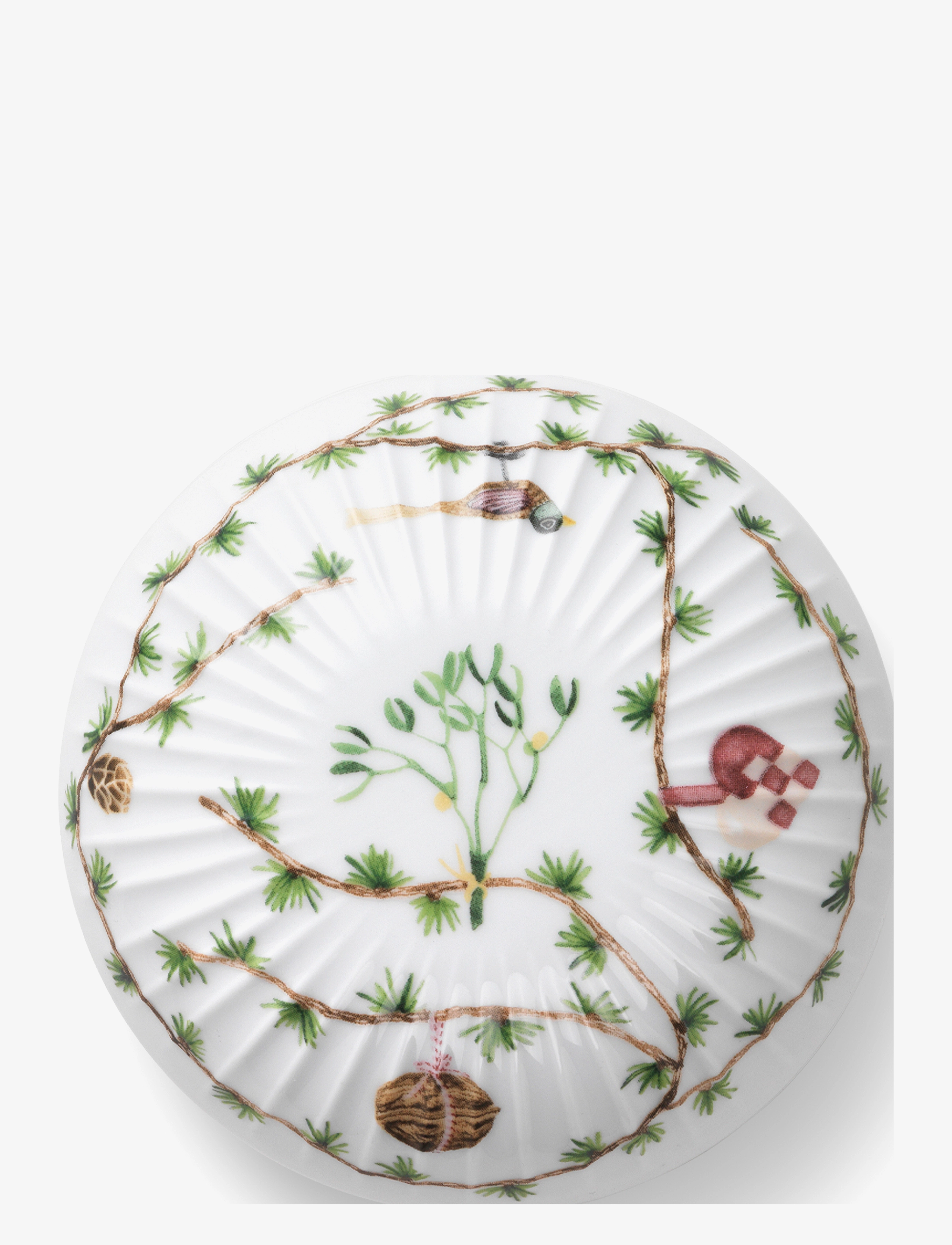 Kähler - Hammershøi Christmas Bonbonniere Ø12 cm white w. deco - dekoratiivsed vaagnad - white w. deco - 2