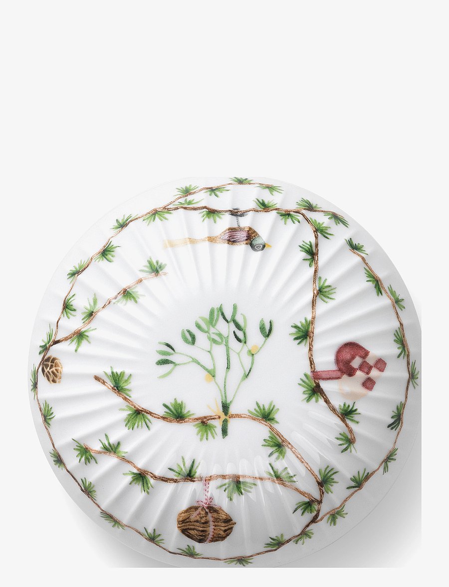 Kähler - Hammershøi Christmas Bonbonniere Ø12 cm white w. deco - dekoratiivsed vaagnad - white w. deco - 2