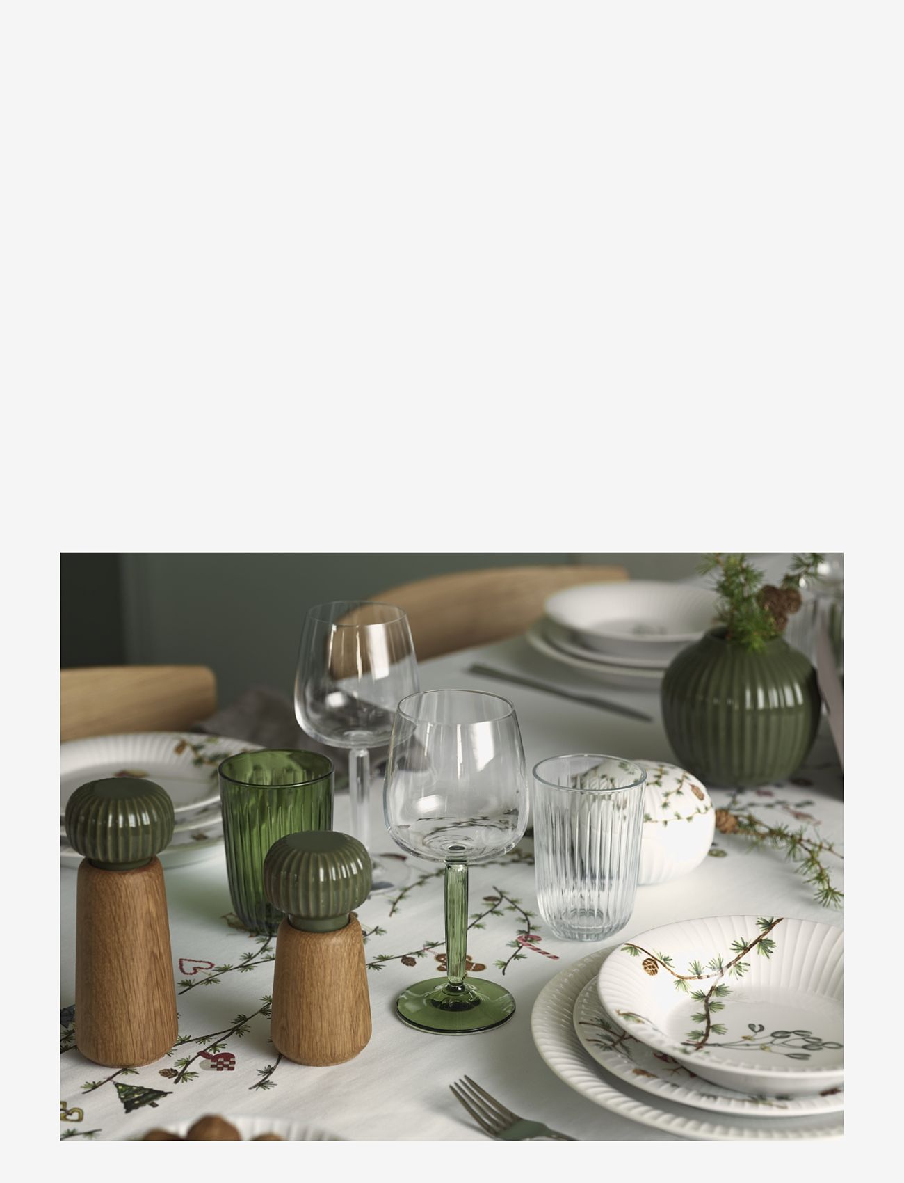 Kähler - Hammershøi Christmas Bonbonniere Ø12 cm white w. deco - dekoschalen - white w. deco - 4