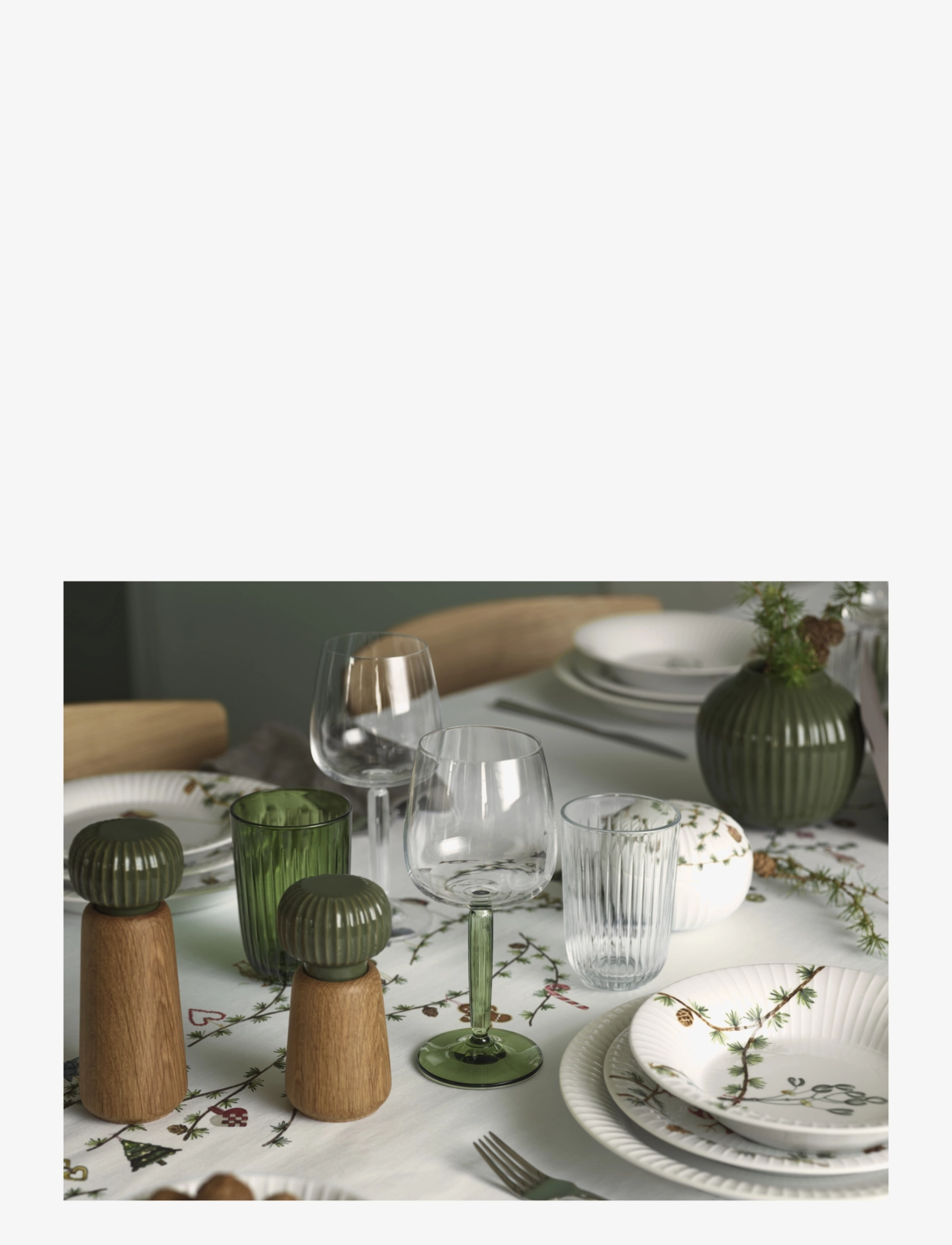Kähler - Hammershøi Christmas Bonbonniere Ø12 cm white w. deco - dekoratiivsed vaagnad - white w. deco - 4