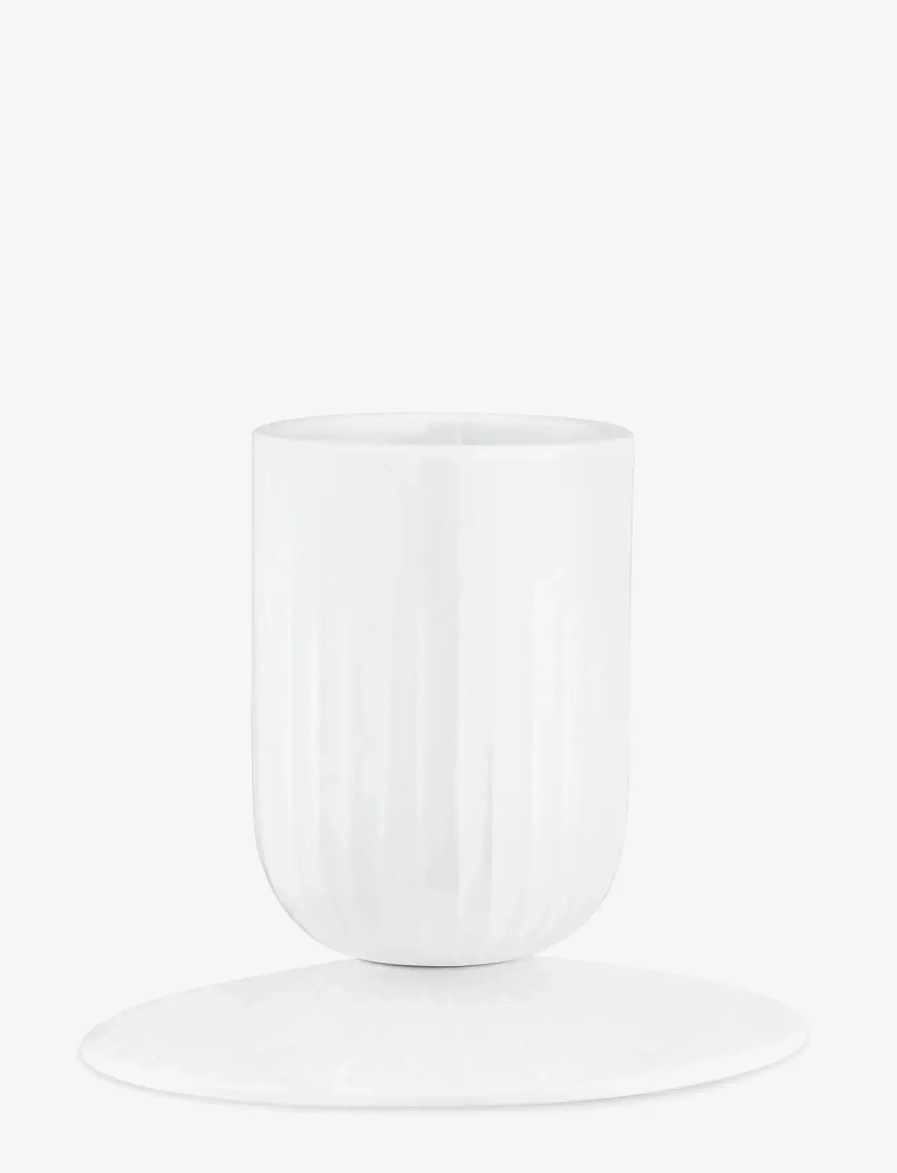 Kähler - Hammershøi Block candle holder H9.5 white - kertastjakar - white - 1