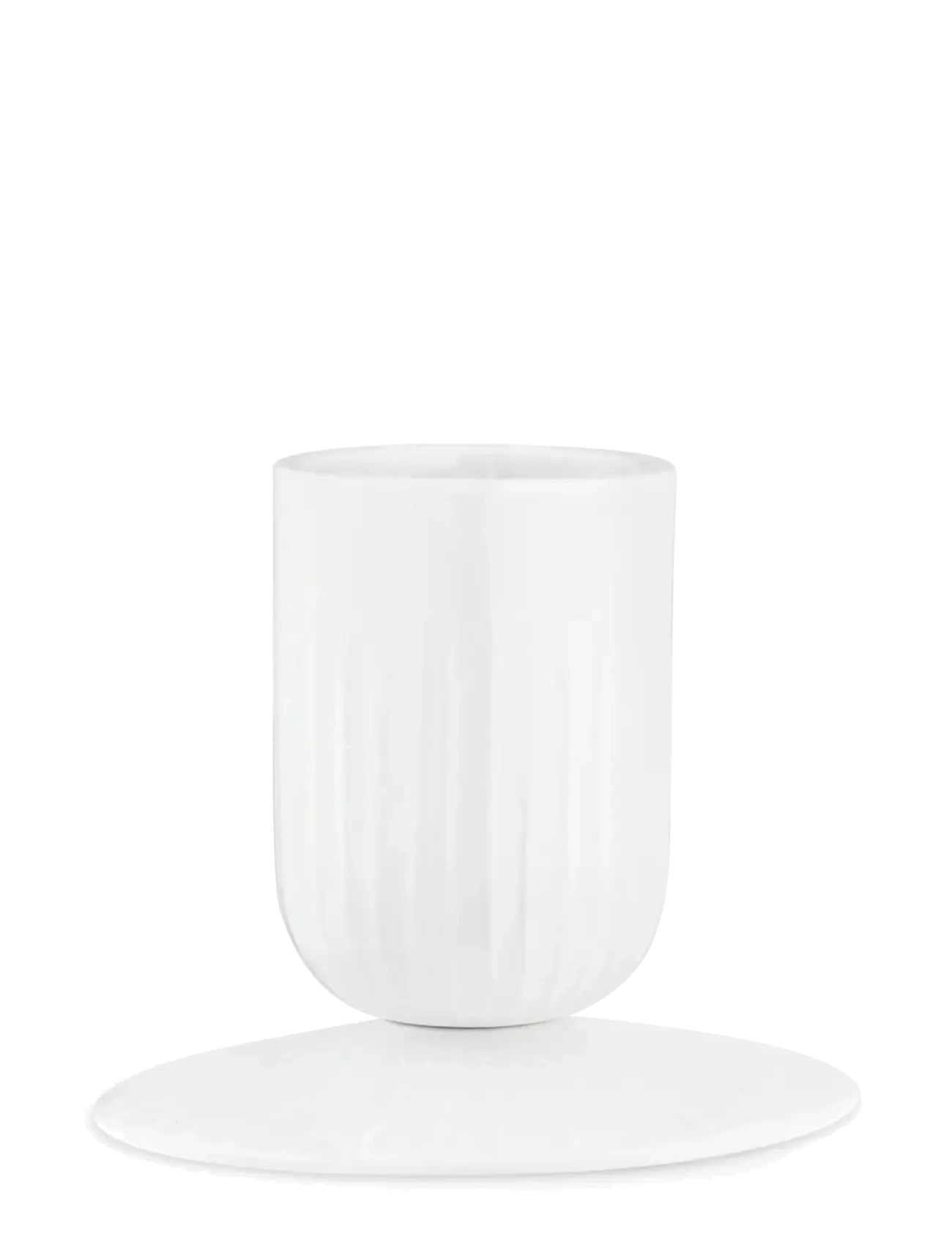 Kähler Hammershøi Block candle holder H9.5 white - Neuheiten - WHITE / white