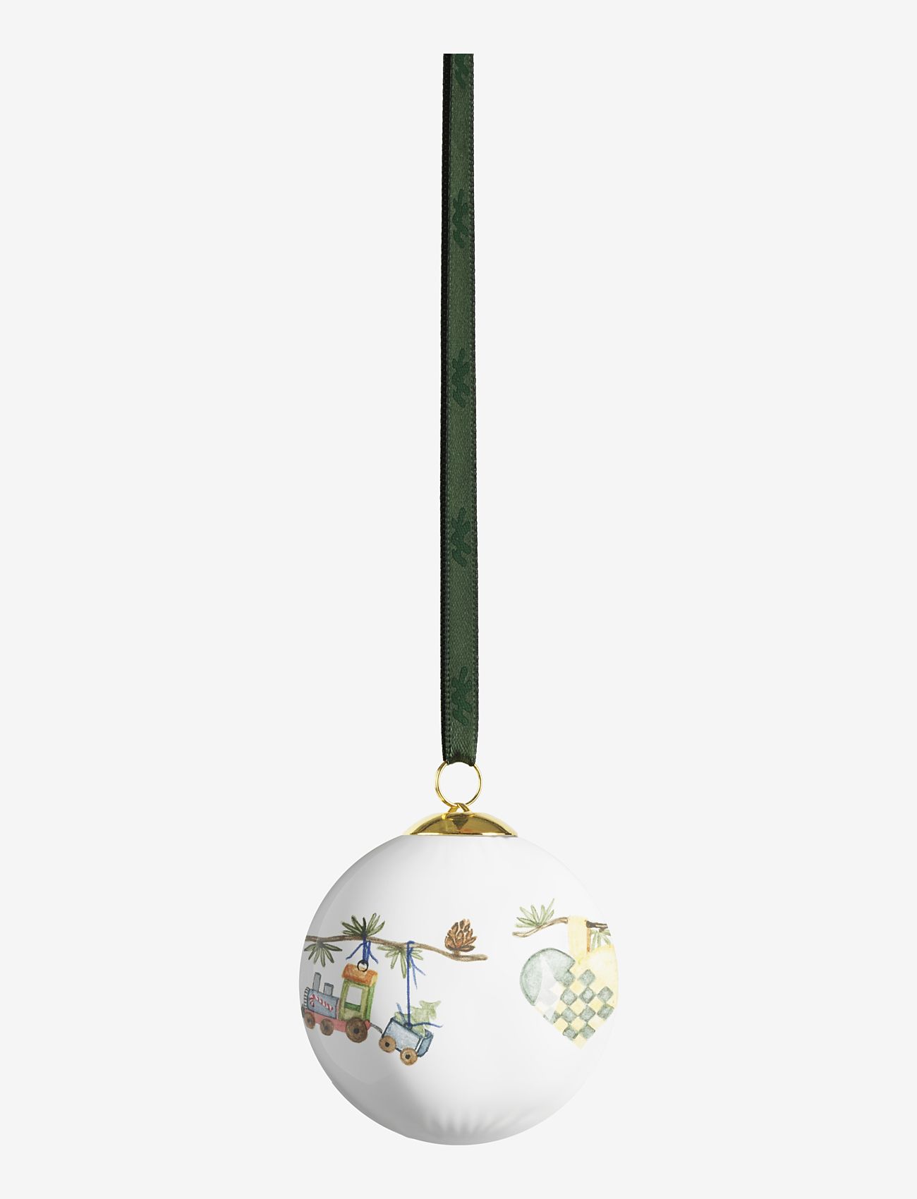 Kähler - Hammershøi Christmas Bauble 2024 Ø6 cm white w. deco - white w. deco - 2