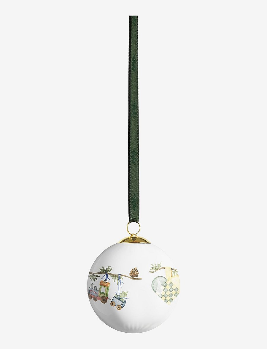 Kähler - Hammershøi Christmas Bauble 2024 Ø6 cm white w. deco - white w. deco - 2