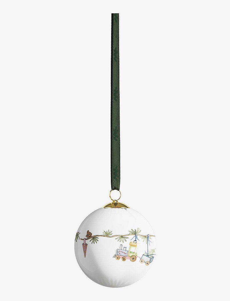 Kähler - Hammershøi Christmas Bauble 2024 Ø6 cm white w. deco - white w. deco - 3