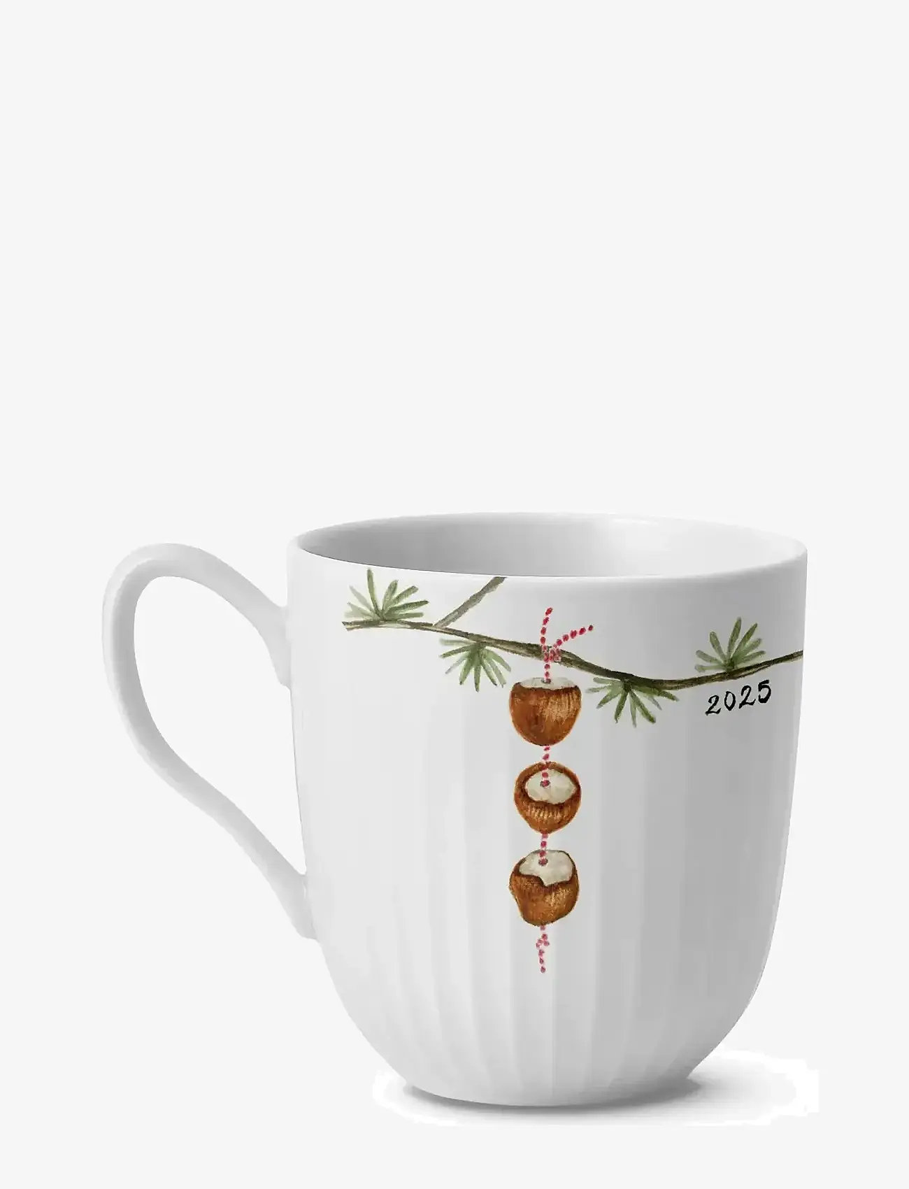 Kähler - Hammershøi Christmas Mug 2025 33 cl white w. deco - white w. deco - 2