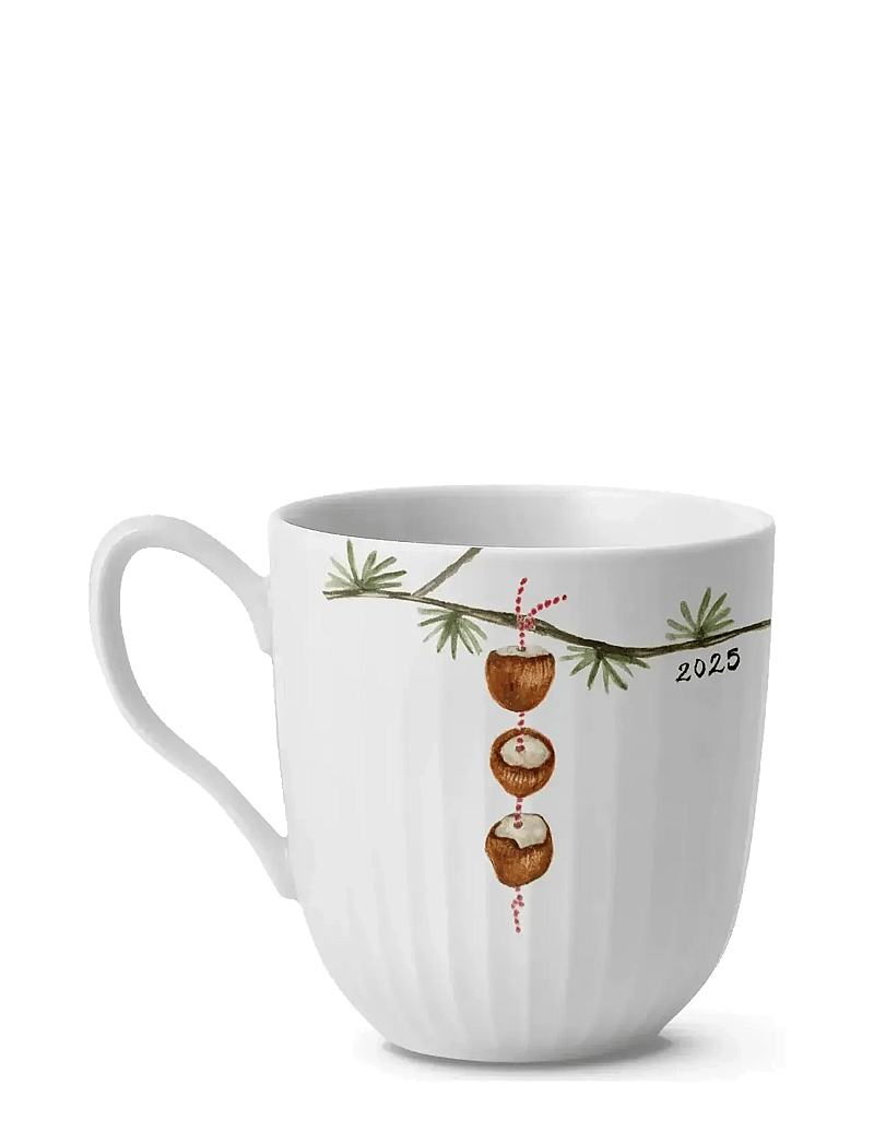 Kähler - Hammershøi Christmas Mug 2025 33 cl white w. deco - white w. deco - 2
