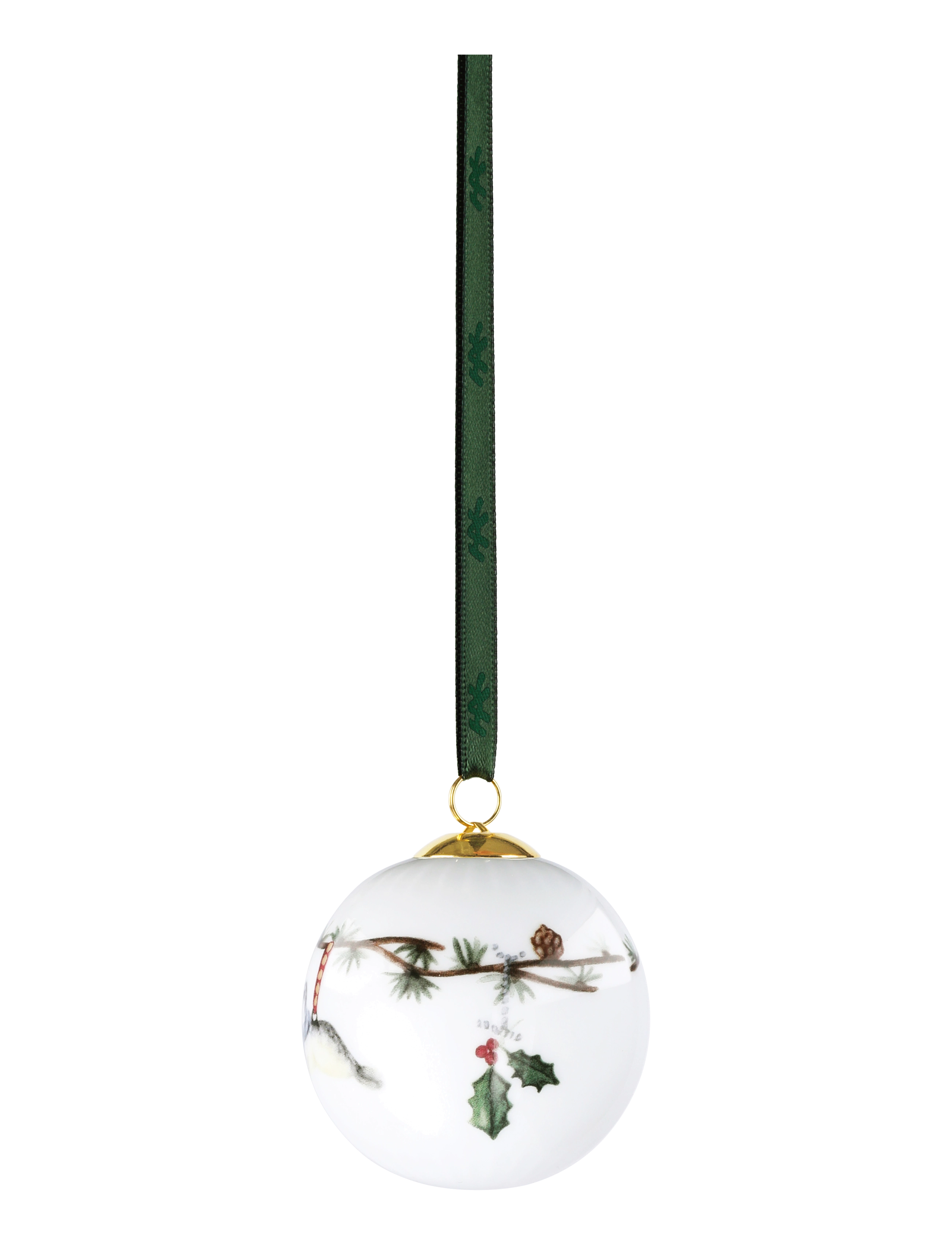 Kähler - Hammershøi Christmas Kugle 2026 Ø6 cm hvid m. deko - white w. deco - 4