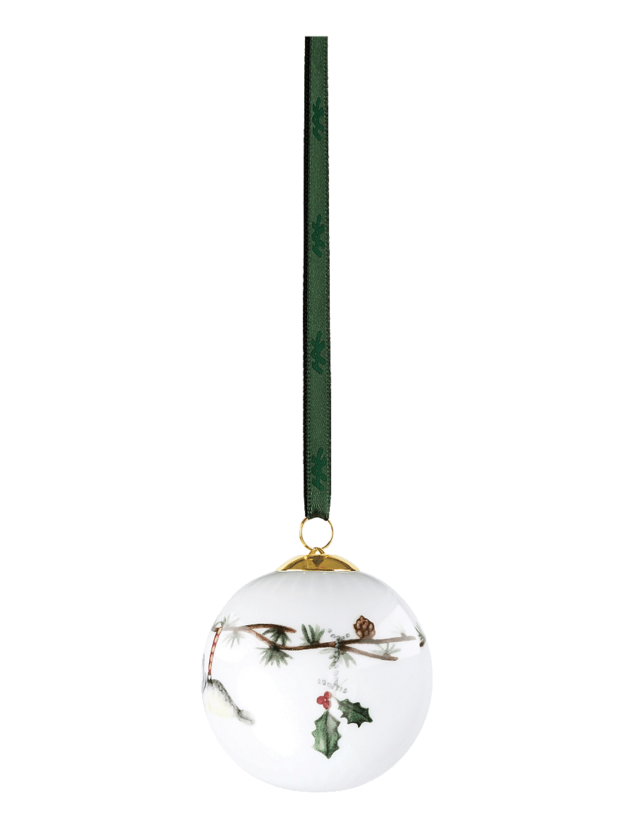 Kähler - Hammershøi Christmas Bauble 2026 Ø6 cm white w. deco - white w. deco - 4